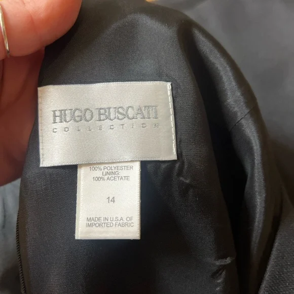 Hugo Buscati Women’s Black Dress Size 14 - Picture 4 of 4